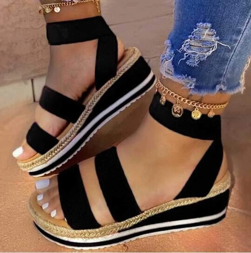 Yanzhenglip Orthopedic Wedge Sandals for Women Summer Dressy Open Toe Espadrilles Platform Sandals Ankle Strap Casual Wedges, Slip on Sandals Beach Sandals Comfortable Outdoor Shoes