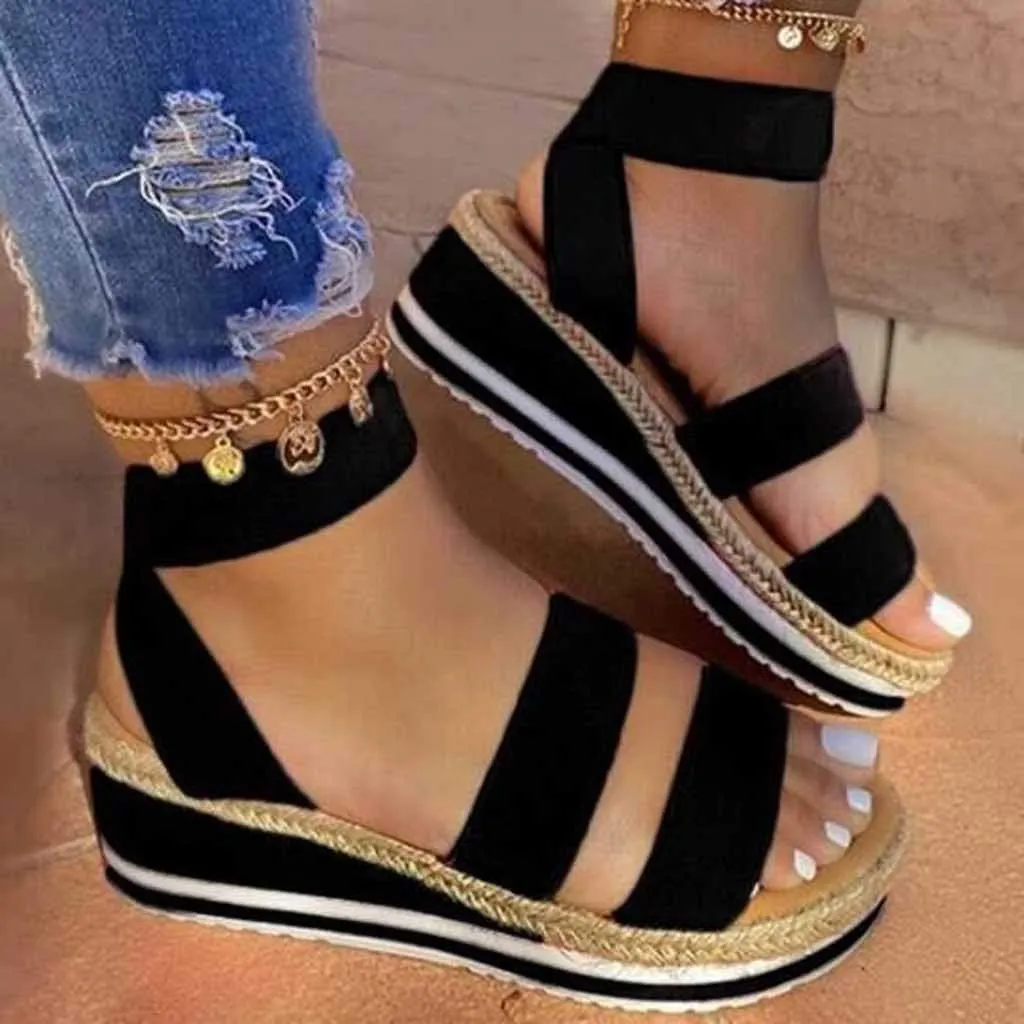 Yanzhenglip Orthopedic Wedge Sandals for Women Summer Dressy Open Toe Espadrilles Platform Sandals Ankle Strap Casual Wedges, Slip on Sandals Beach Sandals Comfortable Outdoor Shoes