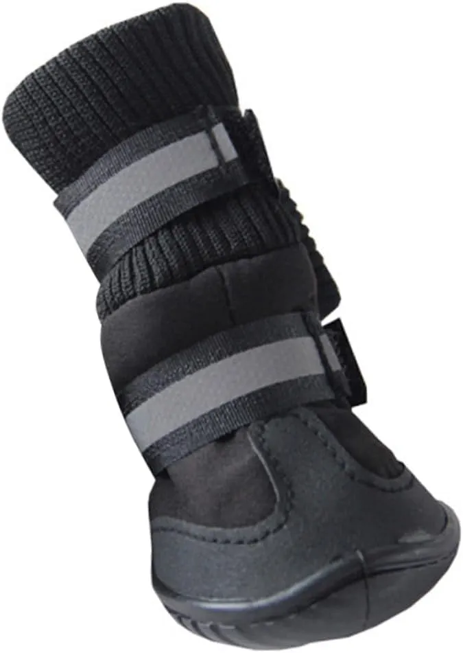 Yardwe Slip Dog Boots Protective Shoes for Dogs XL Black Design for Outdoor Activities for Hiking Running and All Weather Use