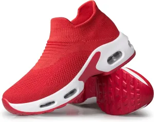 YHOON Women's Walking Shoes - Sock Sneakers Slip on Mesh Platform Air Cushion Athletic Shoes Work Nurse Comfortable