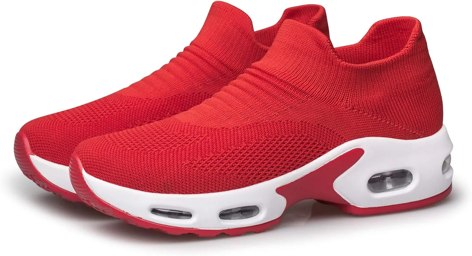 YHOON Women's Walking Shoes - Sock Sneakers Slip on Mesh Platform Air Cushion Athletic Shoes Work Nurse Comfortable