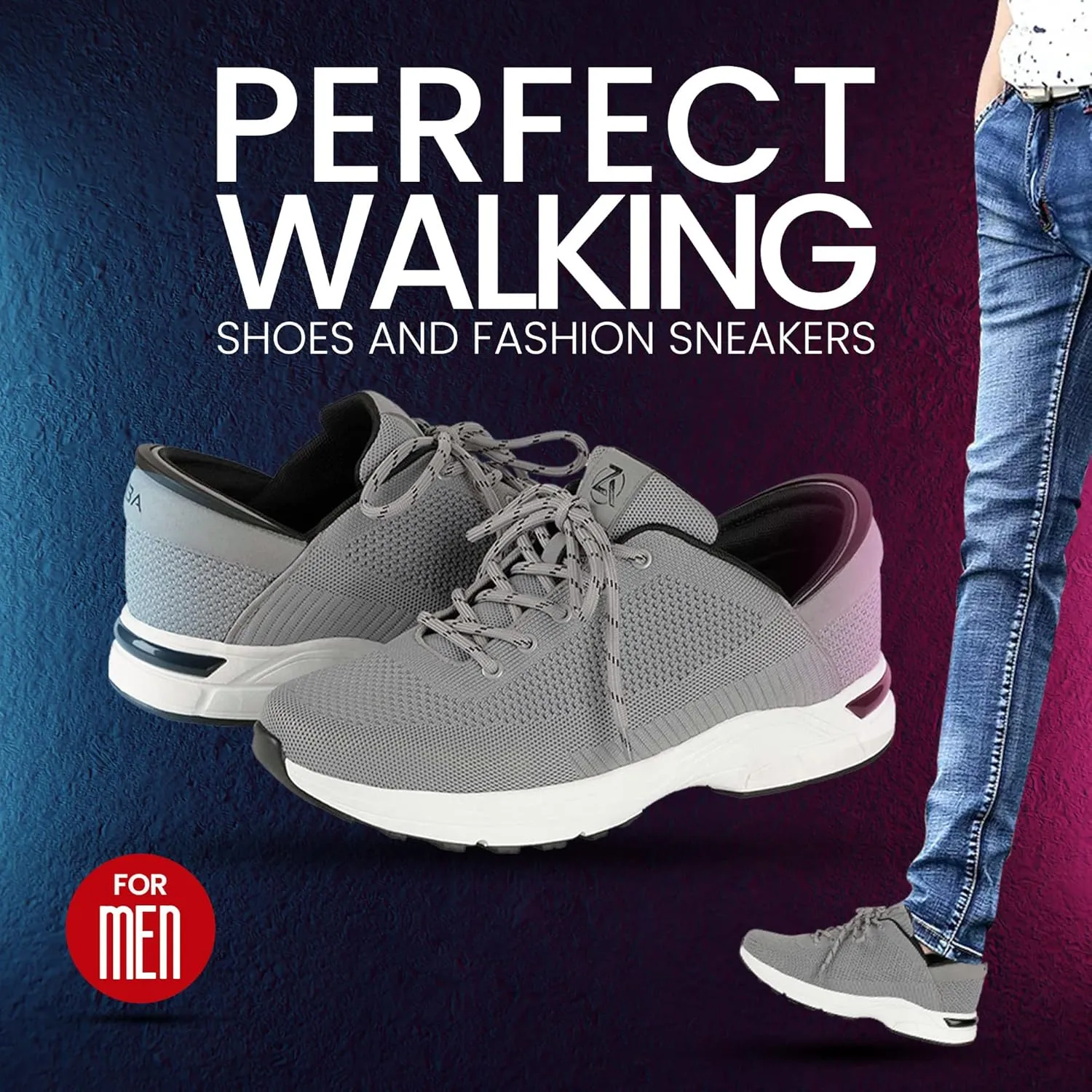 ZEBA Hands Free Slip on Sneakers for Men - Step Up Your Comfort and Style with Perfect Walking Shoes and Fashion Sneakers