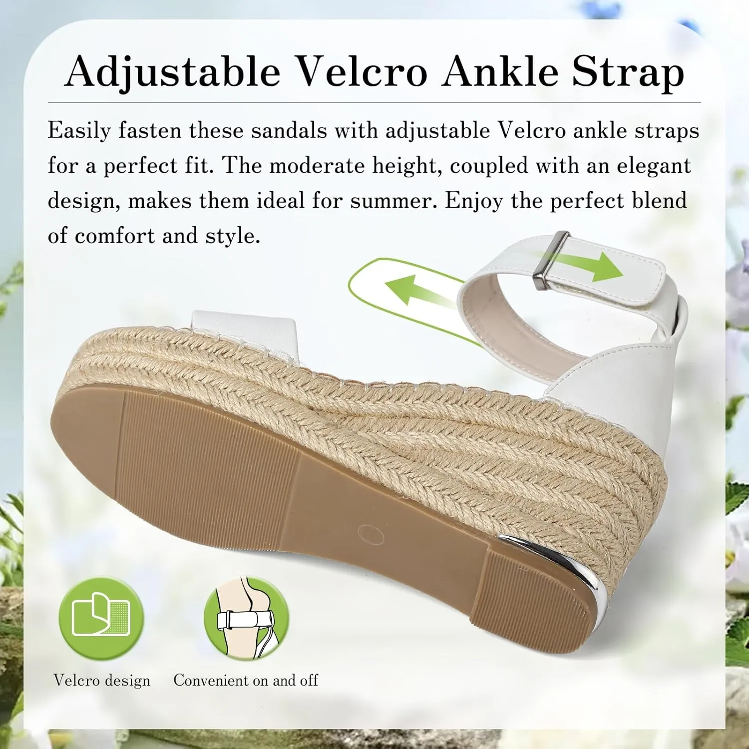 ziitop Espadrille Wedge Sandals for Women