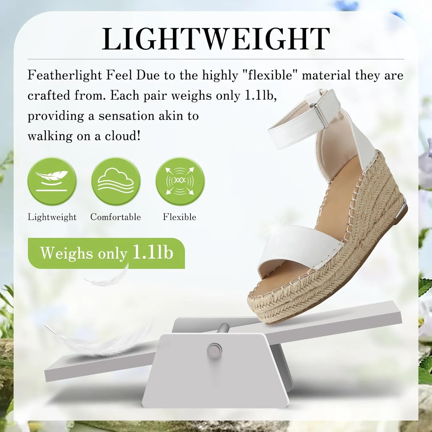 ziitop Espadrille Wedge Sandals for Women