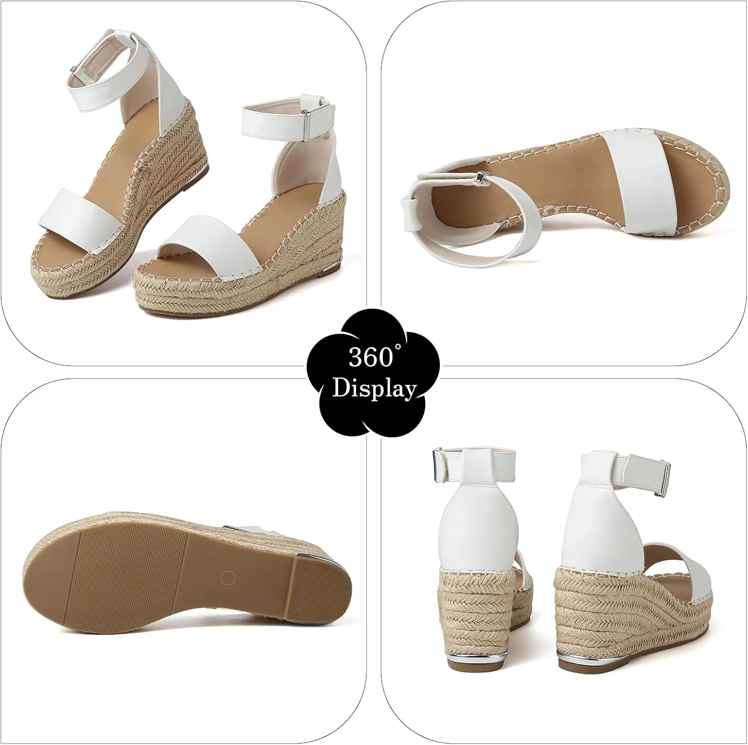 ziitop Espadrille Wedge Sandals for Women