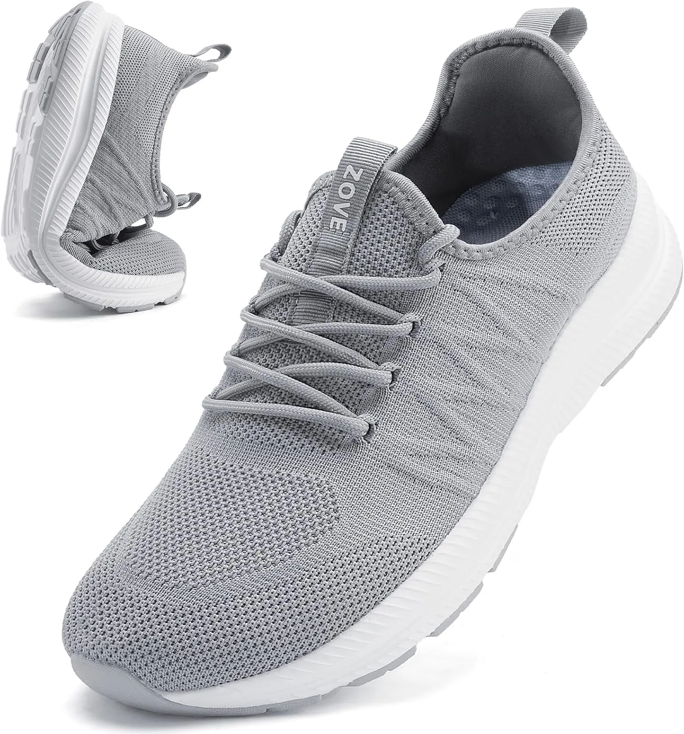 ZOVE Wide Toe Box Shoes for Men Extra Wide Width Sneakers Non-Slip Ultra Light Wide Tennis Running Shoes Breathable Casual Walking Sneakers Diabetes Workout Gym Jogging Sports