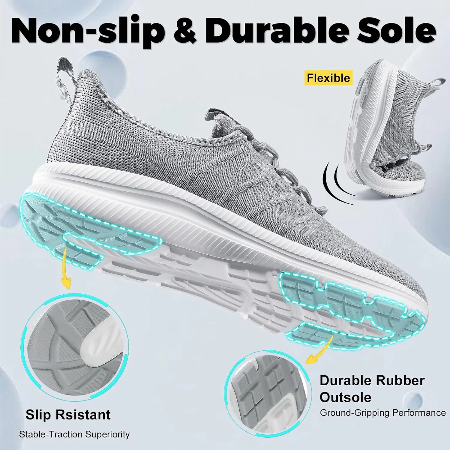 ZOVE Wide Toe Box Shoes for Men Extra Wide Width Sneakers Non-Slip Ultra Light Wide Tennis Running Shoes Breathable Casual Walking Sneakers Diabetes Workout Gym Jogging Sports