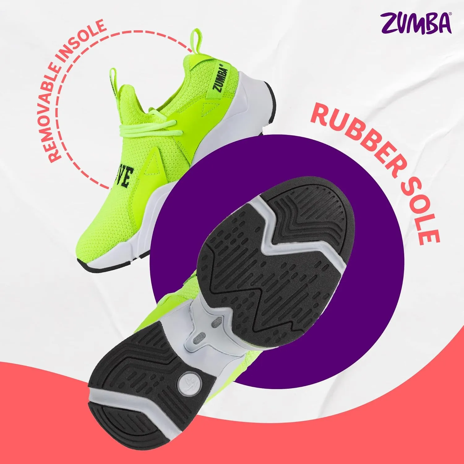 ZUMBA Women’s Air Stomp Slip-On Shoes, Cute Athletic Sneakers