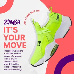 ZUMBA Women’s Air Stomp Slip-On Shoes, Cute Athletic Sneakers